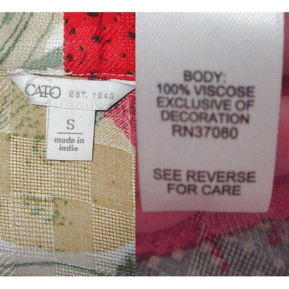 Cato Butterfly Kimono Duster Top Size S Embroidered Gauze Tiered Oversized Boho - Picture 7 of 12